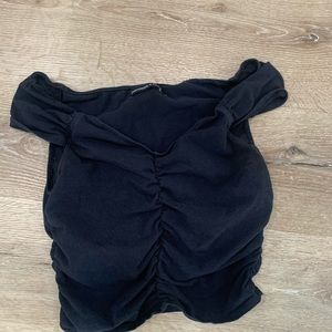 Abercrombie Fitch, black crop top size small
